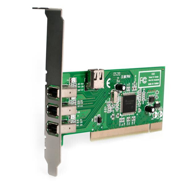 StarTech.com PCI 1394a FireWire-kortadapter med 4 portar – 3 externa 1 intern