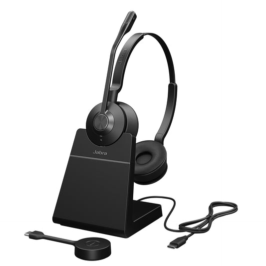 Jabra Engage 55 Headset Trådlös Huvudband Kontor/callcenter Svart, Titan