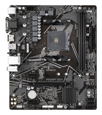 GIGABYTE A520M S2H moderkort AMD A520 Uttag AM4 micro ATX