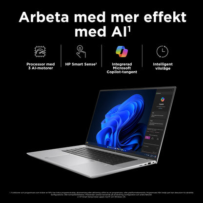 HP ZBook Studio G11 Intel Core Ultra 7 155H Mobil arbetsstation 40,6 cm (16") WUXGA 32 GB DDR5-SDRAM 1 TB SSD NVIDIA GeForce RTX 4070 Wi-Fi 7 (802.11be) Windows 11 Pro AI PC, AI Workstation Silver