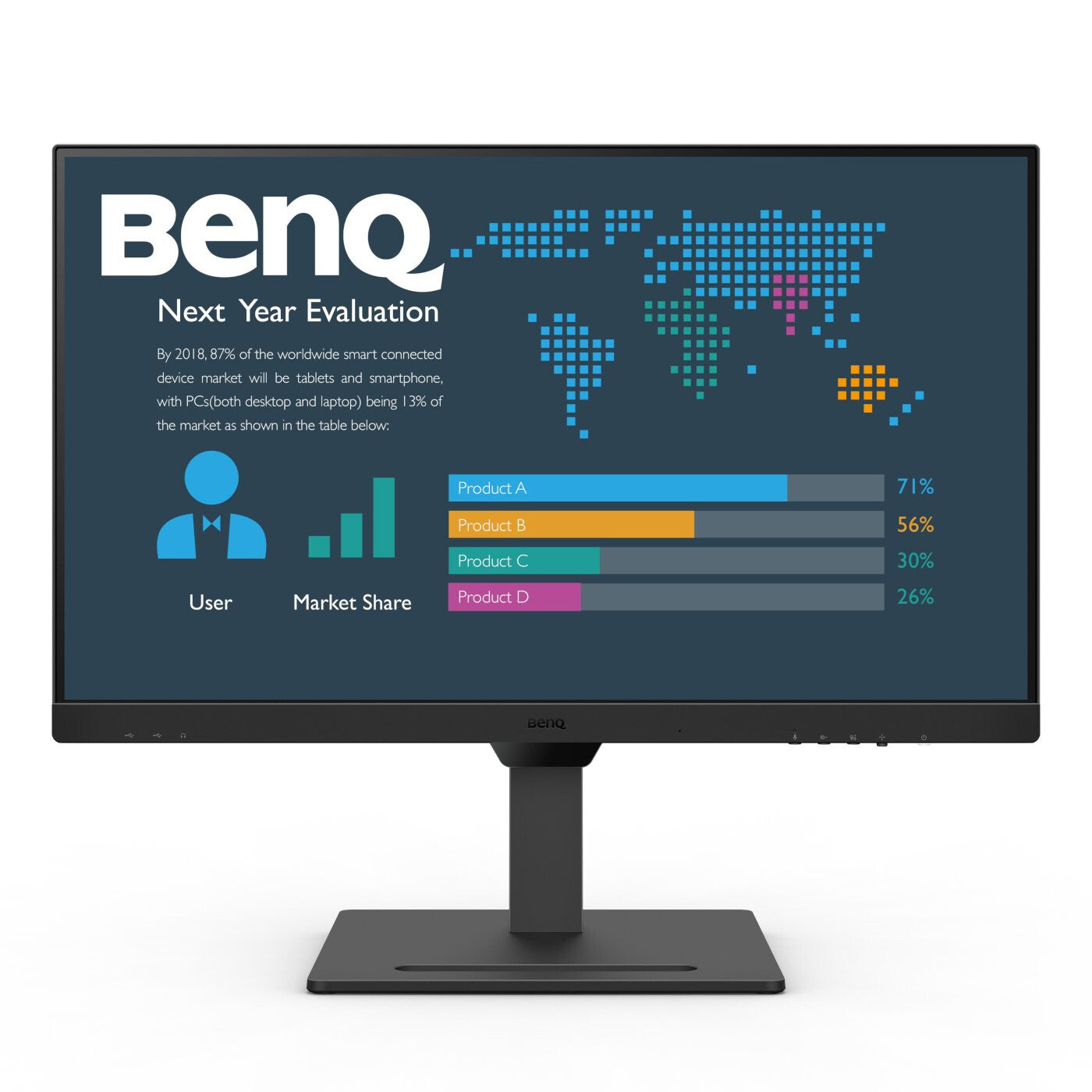 BenQ BL2790QT platta pc-skärmar 68,6 cm (27") 2560 x 1440 pixlar Quad HD LED Svart
