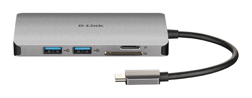 D-Link DUB-M810 dockningsstationer för bärbara datorer Kabel USB 3.2 Gen 1 (3.1 Gen 1) Type-C Gjuten aluminium