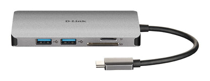 D-Link DUB-M810 dockningsstationer för bärbara datorer Kabel USB 3.2 Gen 1 (3.1 Gen 1) Type-C Gjuten aluminium