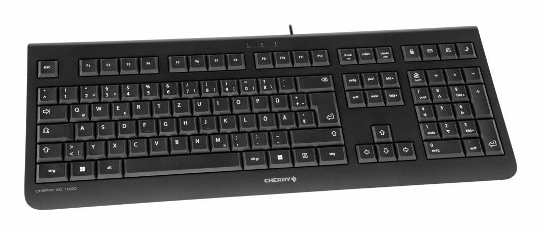 CHERRY KC 1000 tangentbord Universal USB AZERTY Belgiskt Svart
