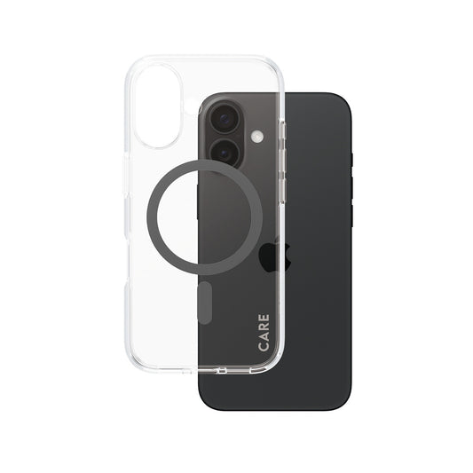 PanzerGlass CARE by ® Flagship Case Transparent Urban Combat w. Black MagSafe iPhone 16 mobiltelefonfodral Omslag Svart
