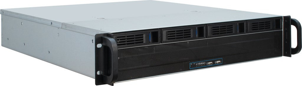 Inter-Tech 2U-2404L Ställning Svart, Silver
