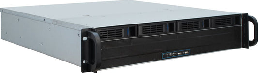 Inter-Tech 2U-2404L Ställning Svart, Silver