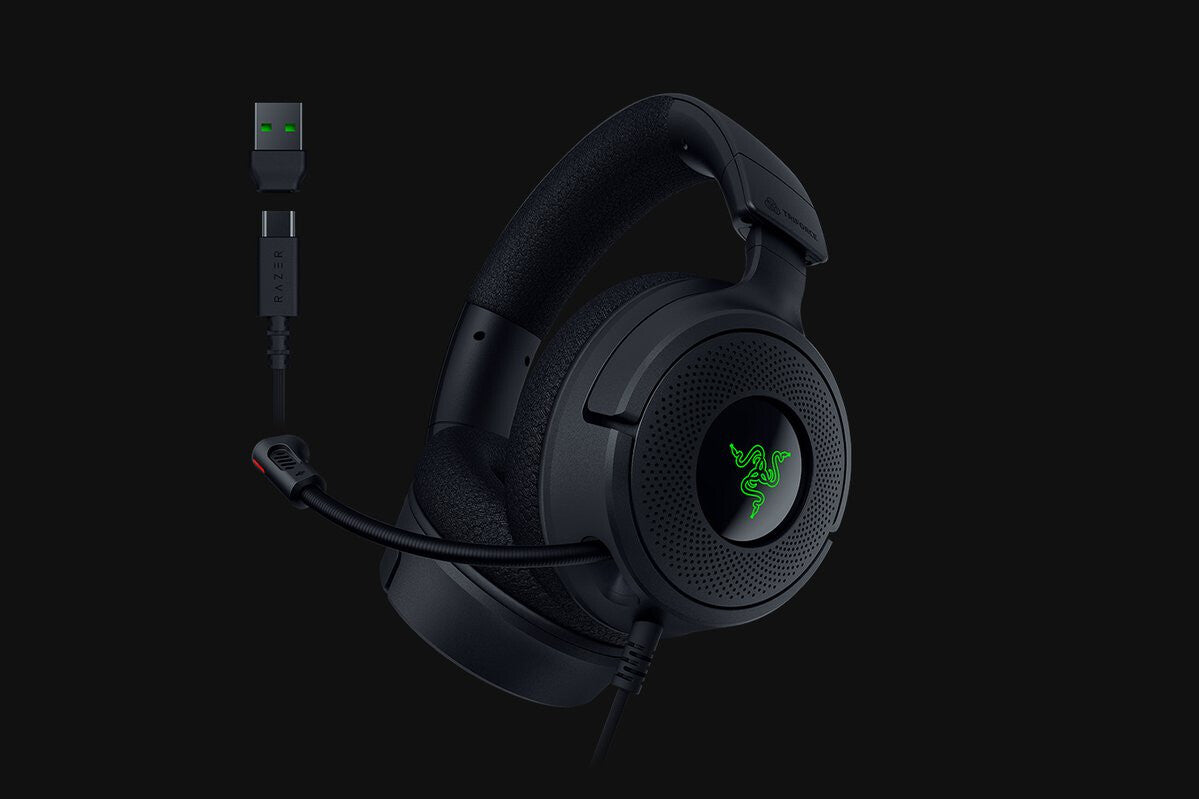 Razer Kraken V4 X Headset Kabel Huvudband Spela USB Type-C / USB Type-A Svart