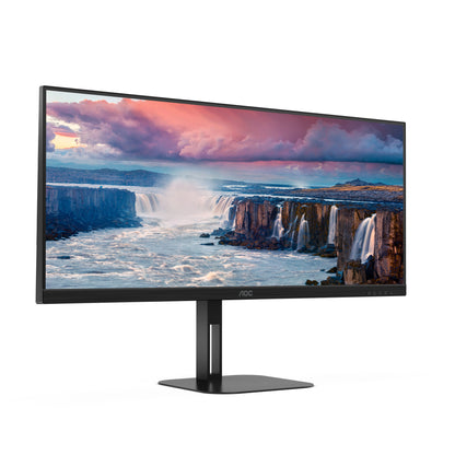 AOC V5 U34V5C/BK platta pc-skärmar 86,4 cm (34") 3440 x 1440 pixlar UltraWide Quad HD LCD Svart