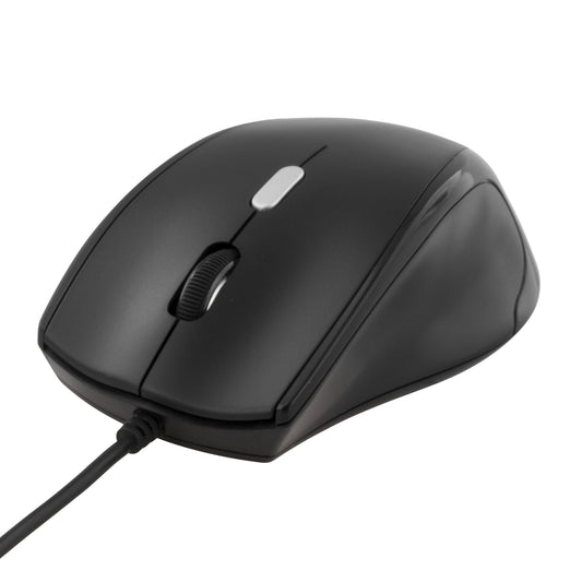 Deltaco Optisk mus, 4 knappar med scroll, USB, svart