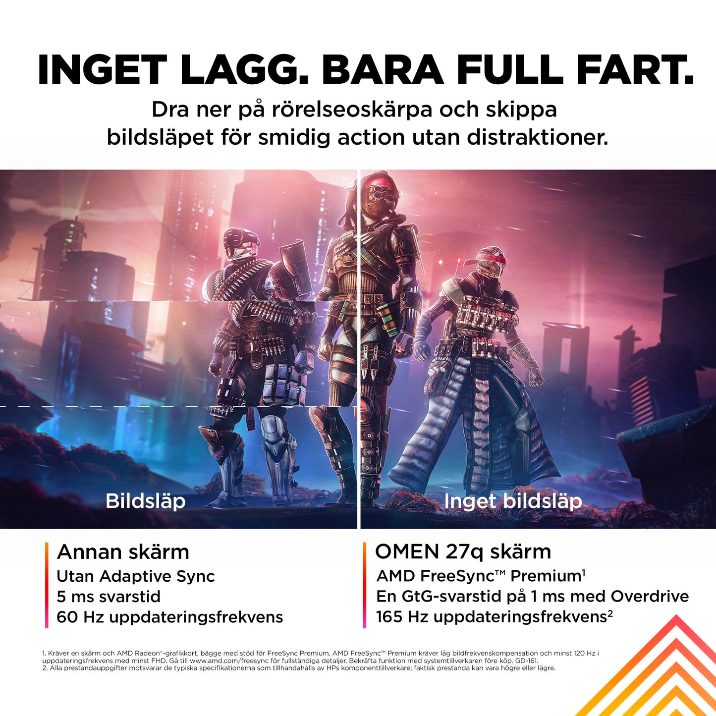 OMEN by HP OMEN 27 tum QHD 165 Hz Gaming-skärm – OMEN 27q