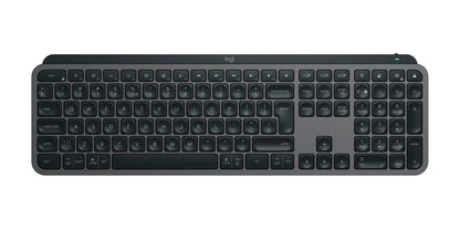 Logitech Master MX Keys Combo for Bussiness tangentbord Mus inkluderad Kontor Trådlös RF + Bluetooth QWERTY Amerikanskt internationellt grafit