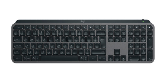 Logitech Master MX Keys Combo for Bussiness tangentbord Mus inkluderad Kontor Trådlös RF + Bluetooth QWERTY Amerikanskt internationellt grafit