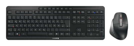 CHERRY Stream desktop ultimate tangentbord Mus inkluderad Hem / Kontor USB + RF Wireless + Bluetooth QWERTZ tyska Svart
