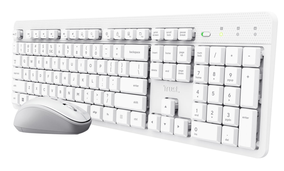 Trust Ody II tangentbord Mus inkluderad Hem / Kontor RF Trådlös QWERTY Engelska (USA) Vit