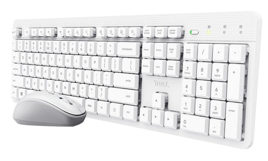 Trust Ody II tangentbord Mus inkluderad Hem / Kontor RF Trådlös QWERTY Engelska (USA) Vit