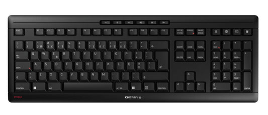 CHERRY STREAM KEYBOARD WIRELESS tangentbord Universal RF Trådlös QWERTY Portugisisk Svart
