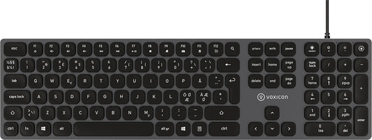 Voxicon DK-PX1-B tangentbord Universal USB QWERTY Nordic Svart