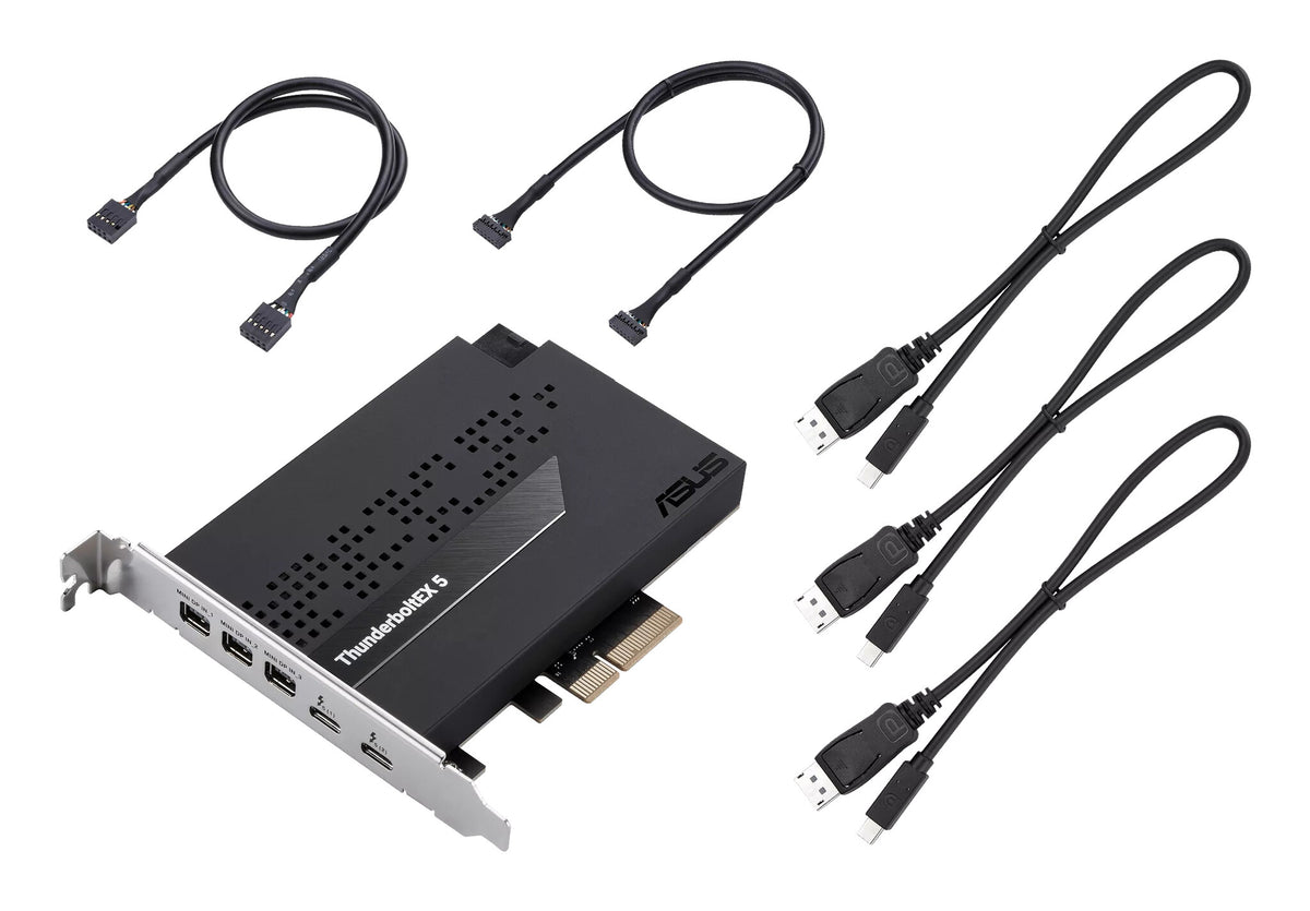 ASUS ThunderboltEX 5 nätverkskort/adapters Intern Mini DisplayPort, PCIe, USB 2.0, Thunderbolt 5
