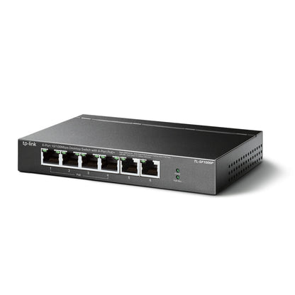 TP-Link TL-SF1006P nätverksswitchar Ohanterad Fast Ethernet (10/100) Strömförsörjning via Ethernet (PoE) stöd Svart