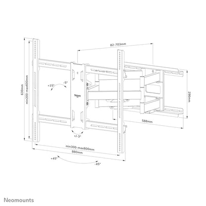 Neomounts WL40S-950BL18 tv-fäste 2,79 m (110") Svart