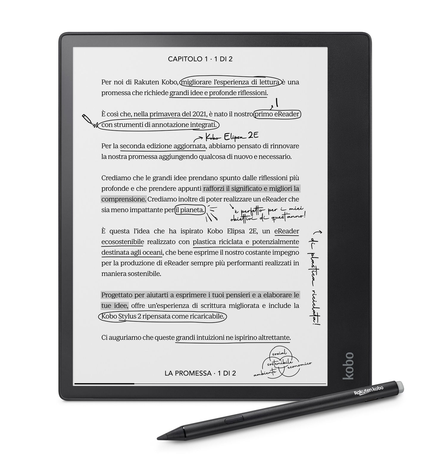 Rakuten Kobo Elipsa 2E e-bokläsare Pekskärm 32 GB Wi-Fi Svart