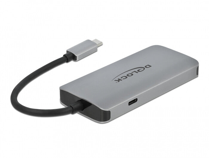 DeLOCK 63252 dockningsstationer för bärbara datorer Kabel USB 3.2 Gen 1 (3.1 Gen 1) Type-C Grå
