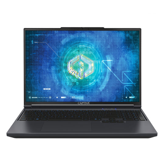 CAPTIVA 99480 bärbara datorer Intel® Core™ i9 i9-14900HX Bärbar dator 40,6 cm (16") WQXGA 16 GB DDR5-SDRAM SSD NVIDIA GeForce RTX 5070 Ti Wi-Fi 6 (802.11ax) Windows 11 Home tyska Svart