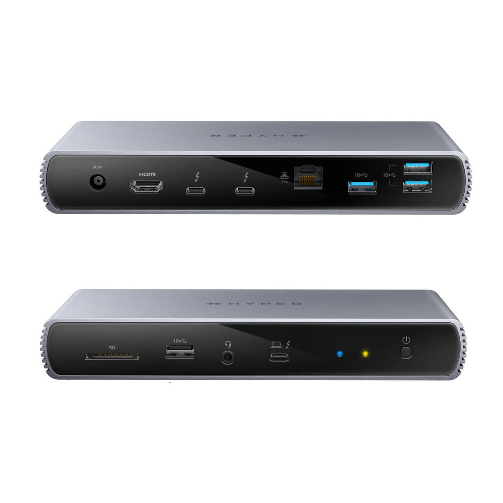 Targus HDTB4D-EU dockningsstationer för bärbara datorer Dockning Thunderbolt 4 Grå