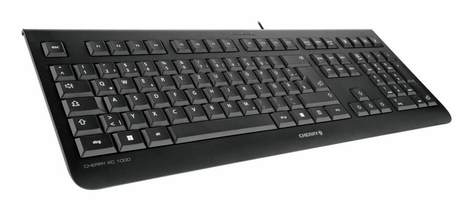 CHERRY KC 1000 tangentbord Universal USB AZERTY Belgiskt Svart