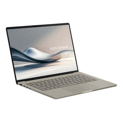 ASUS Zenbook A14 UX3407QA-QD202W Copilot+ PC Snapdragon X1-26-100 Bärbar dator 35,6 cm (14") WUXGA 16 GB LPDDR5x-SDRAM 512 GB SSD Wi-Fi 6E (802.11ax) Windows 11 Home Beige