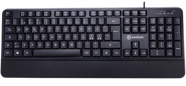 Voxicon DK-201W tangentbord Kontor USB QWERTY Nordic Svart