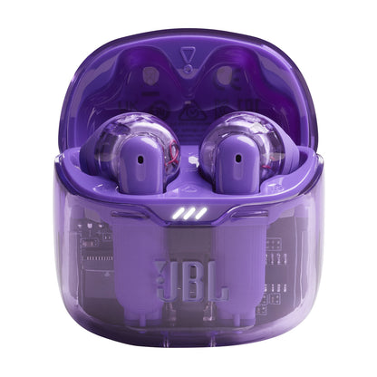 JBL Tune Flex Ghost Edition Headset True Wireless Stereo (TWS) I öra Samtal/musik Bluetooth Lila, Translucent