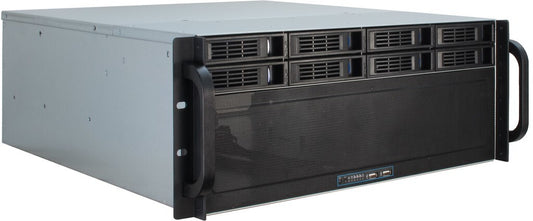 Inter-Tech 4U-4408 Ställning Svart, Silver