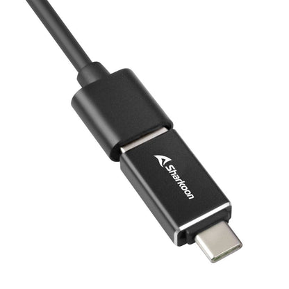 Sharkoon 4044951037575 dockningsstationer för bärbara datorer Trådlös USB 3.2 Gen 1 (3.1 Gen 1) Type-C Svart