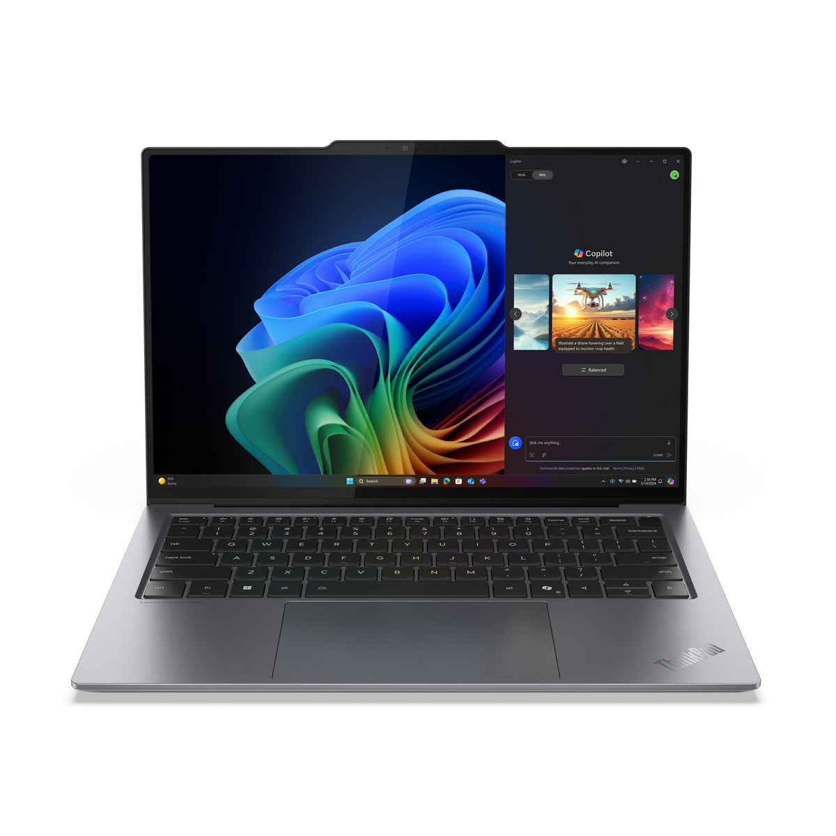 Lenovo ThinkPad X9-14 Gen 1 Aura Edition Copilot+ PC Intel Core Ultra 5 228V Bärbar dator 35,6 cm (14") WUXGA 32 GB LPDDR5x-SDRAM 512 GB SSD Wi-Fi 7 (802.11be) Windows 11 Pro Nordic Grå