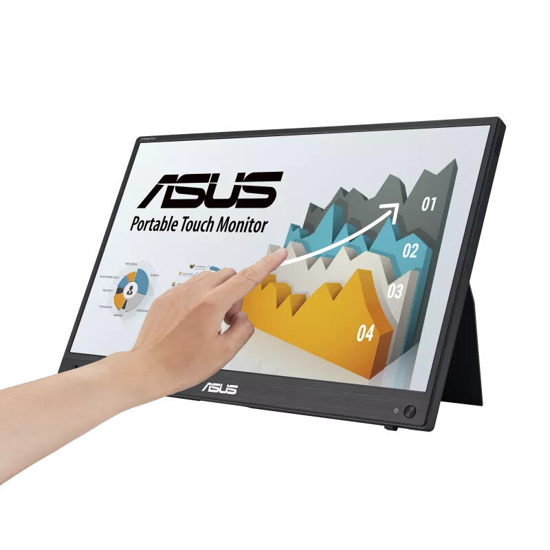 ASUS ZenScreen MB16AMTR platta pc-skärmar 39,6 cm (15.6") 1920 x 1080 pixlar Full HD LCD Pekskärm Svart