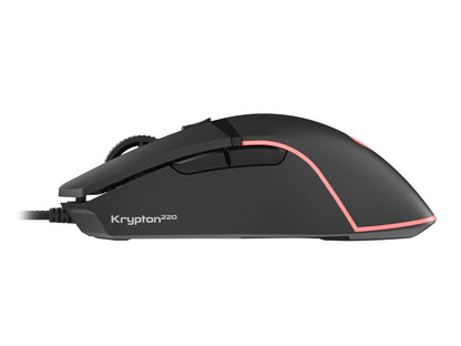 GENESIS Krypton 220 datormöss Spela högerhand USB Type-A Optisk 6400 DPI