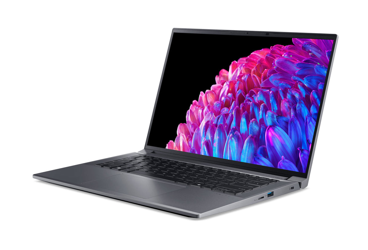 Acer Swift SFX14-72G-788M Intel Core Ultra 7 155H Bärbar dator 36,8 cm (14.5") 2.8K 32 GB LPDDR5-SDRAM 1 TB SSD NVIDIA GeForce RTX 4050 Wi-Fi 6 (802.11ax) Windows 11 Pro Grå