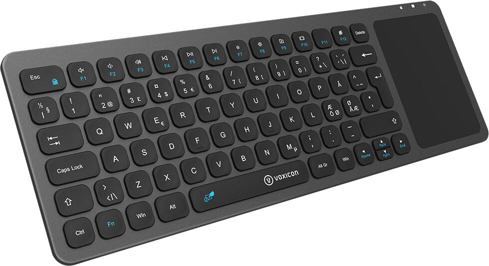 Voxicon DK-255WL-B tangentbord Kontor RF Trådlös QWERTY Nordic Svart