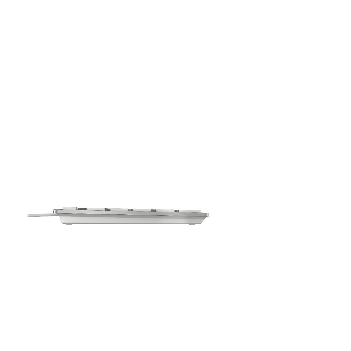 CHERRY KC 6000 Slim tangentbord Universal USB AZERTY Belgiskt Silver, Vit