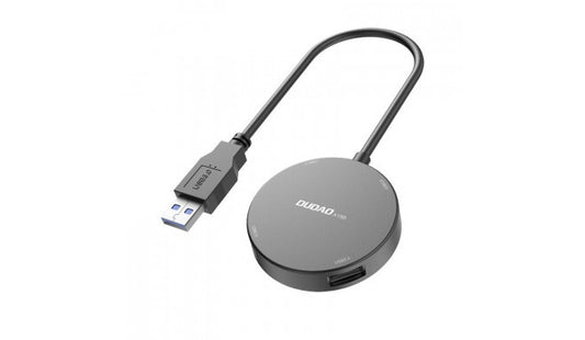 DUDAO 4in1 HUB USB splitter - 1x USB 3.2 Gen 1 / 3x USB 2.0 adapter with cable black (A15B) Kabel USB 3.2 Gen 1 (3.1 Gen 1) Type-A Grå