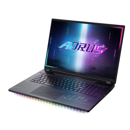 GIGABYTE AORUS MASTER 18 BYHC5DED65SP bärbara datorer Intel Core Ultra 9 275HX Bärbar dator 45,7 cm (18") WQXGA 32 GB DDR5-SDRAM 2 TB SSD NVIDIA GeForce RTX 5080 Wi-Fi 7 (802.11be) Windows 11 Pro tyska Svart