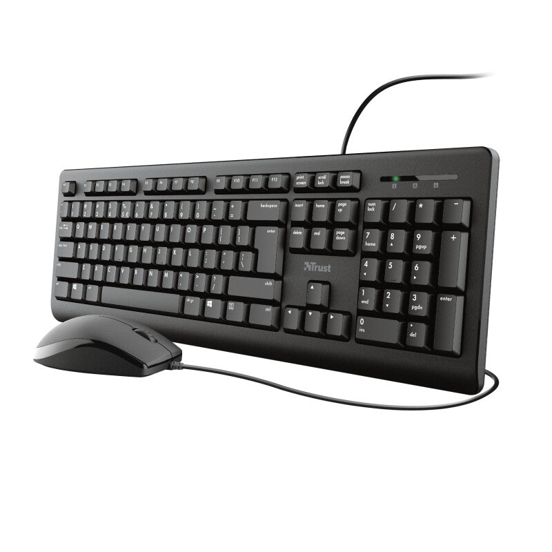 Trust Primo tangentbord Mus inkluderad Kontor USB tyska Svart