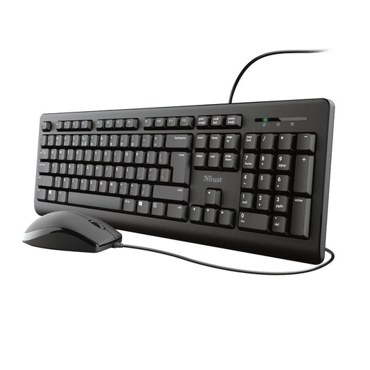 Trust Primo tangentbord Mus inkluderad Kontor USB tyska Svart