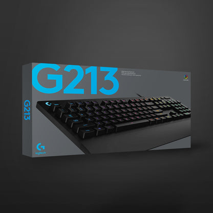Logitech G G213 Prodigy tangentbord Spela USB QWERTY Amerikanskt internationellt Svart