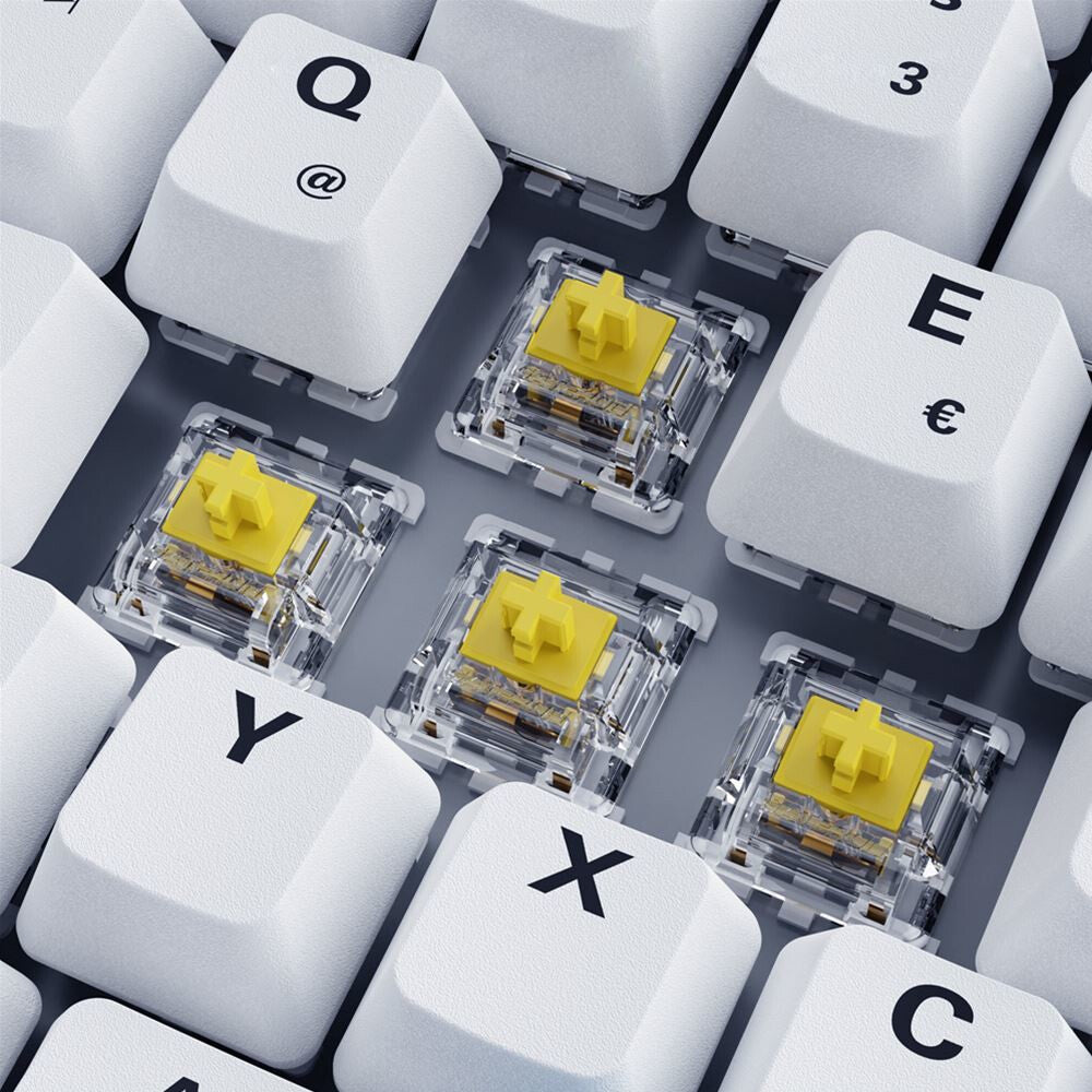 Sharkoon SKILLER SGK50 S3 PBT tangentbord Spela USB QWERTZ tyska Vit