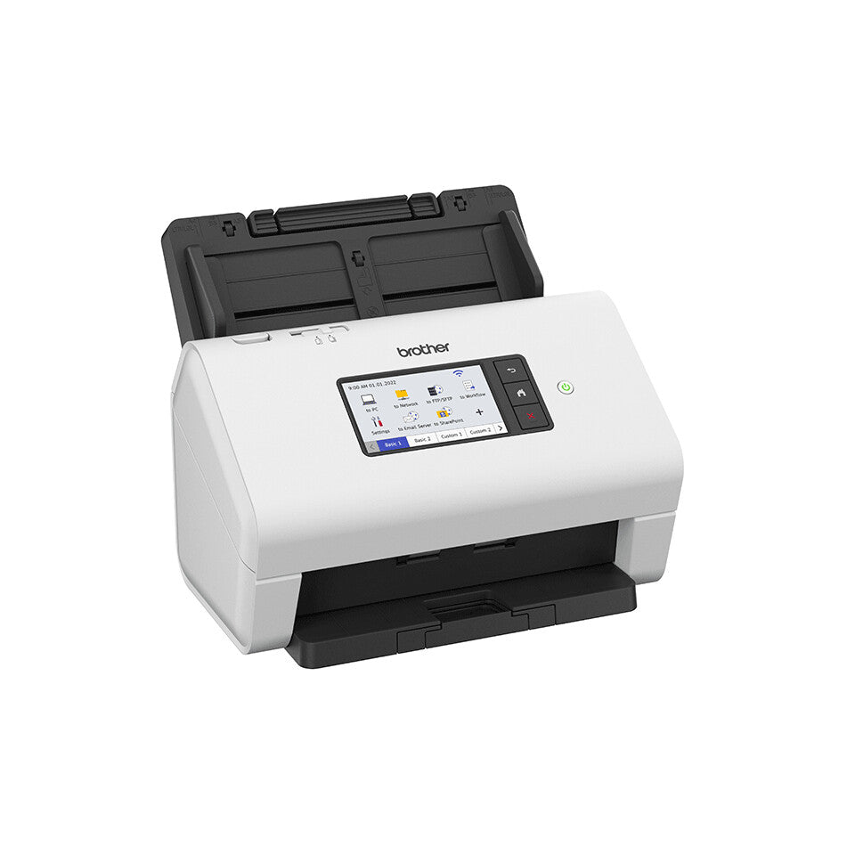 Brother ADS-4900W skannrar ADF + arkmatad scanner 600 x 600 DPI A4 Svart, Vit