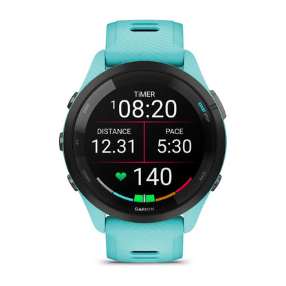 Garmin Forerunner 265 3,3 cm (1.3") AMOLED 46 mm Digital 416 x 416 pixlar Pekskärm Svart, Blå Wi-Fi GPS