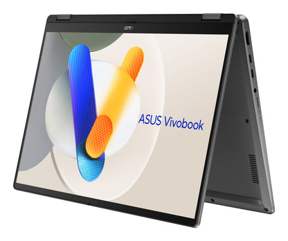 ASUS Vivobook 14 Flip TP3407SA-QL023W Copilot+ PC Intel Core Ultra 7 258V Hybrid (2-i-1) 35,6 cm (14") Pekskärm WUXGA 32 GB LPDDR5x-SDRAM 1 TB SSD Wi-Fi 7 (802.11be) Windows 11 Home tyska Grå